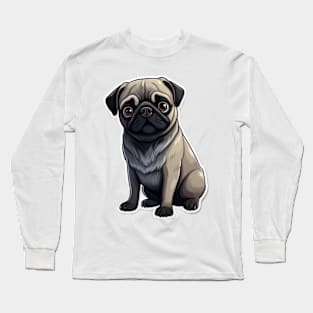 Cute Pug Dog - Dogs Pugs Long Sleeve T-Shirt